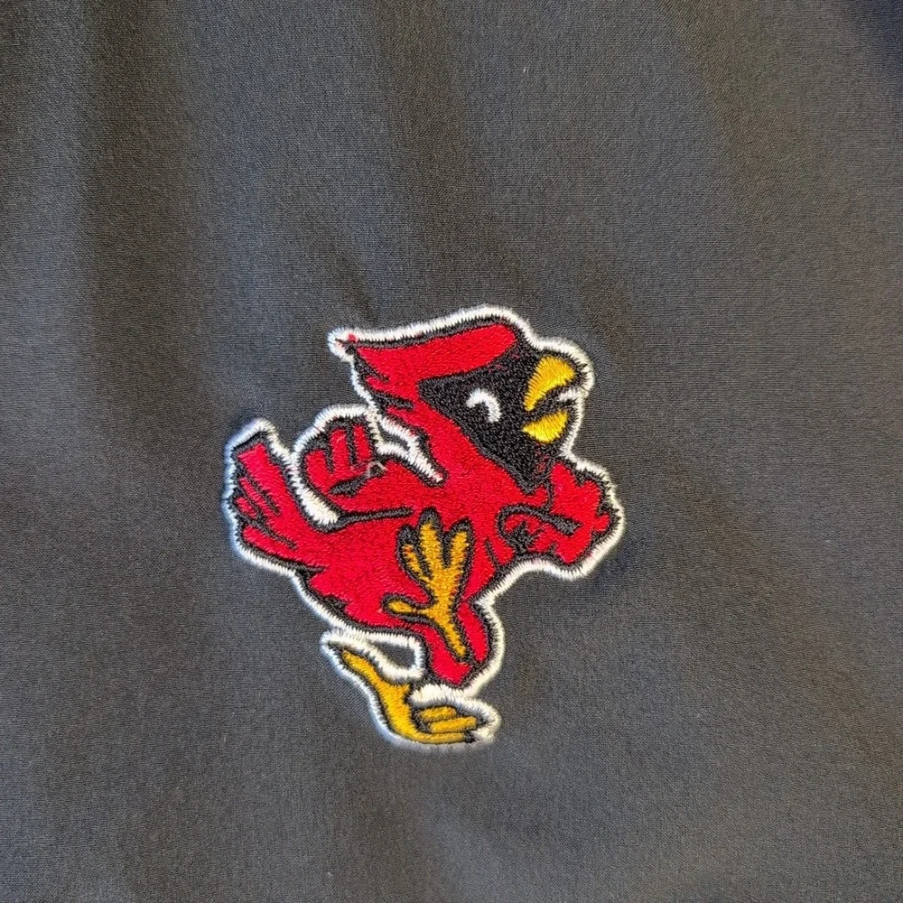 Nike NBA Louisville Cardinals Hoodie Men's Size Large Black Short Sleeve Zipper